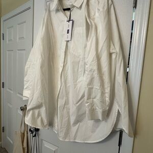 White Women's Button-Up Shirt